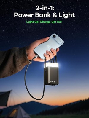 Portable outdoor Power Bank 40,000mAh, Outdoor Generator 65W |  white