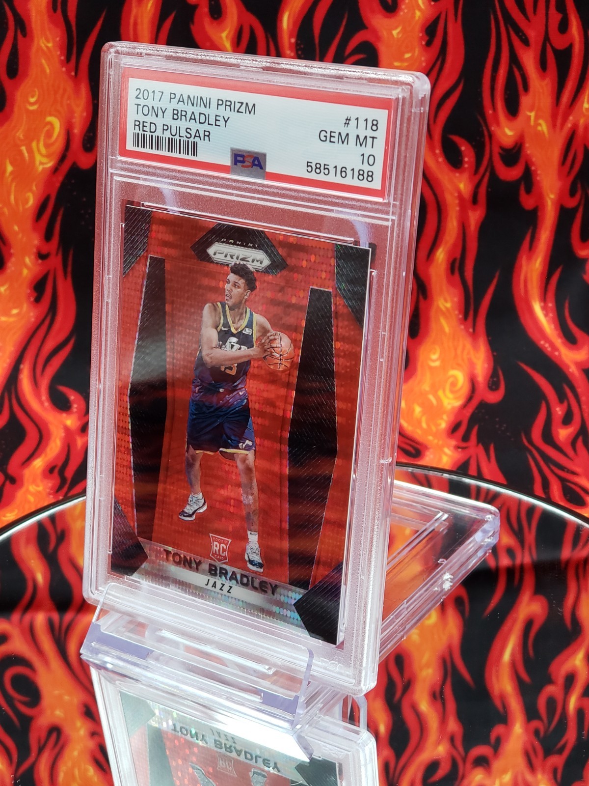Tony Bradley 2017 Panini Prizm Red Pulsar #118 LE 22/25 Rookie Card [PSA 10 GM] view 9