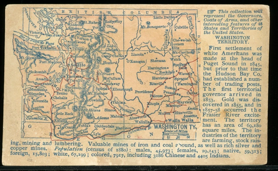 N133 1888 Duke State & Territorial Governors - WASHINGTON TERRITORY - HLC Ad - Image 2 of 2