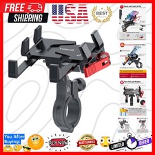 Bike Phone Mount Holder, Aluminum Motorcycle Phone Mount, Handlebar Mounted C...