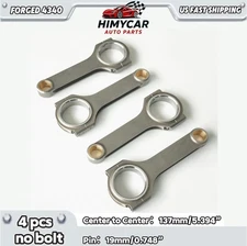 Forged 4340 H-Beam Connecting Rods for Honda Civic D16 ZC D16Z6 5.394"