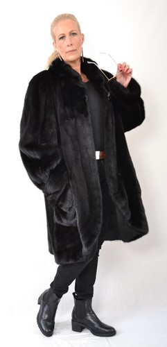 US5437 REAL RANCH MINK FUR JACKET MINK COAT SIZE 2XL - NERZJACKE PELLICCIA - Picture 6 of 22