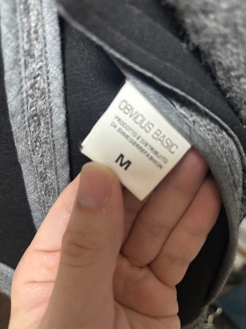 OBVIOUS BASIC Gray Wool & Polyester Double Riders… - image 4