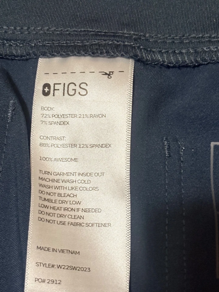 FIGS Technical Collection Scrub Set Womens Small Blue nurse Yoga DISCONTINUED - Image 2 of 4