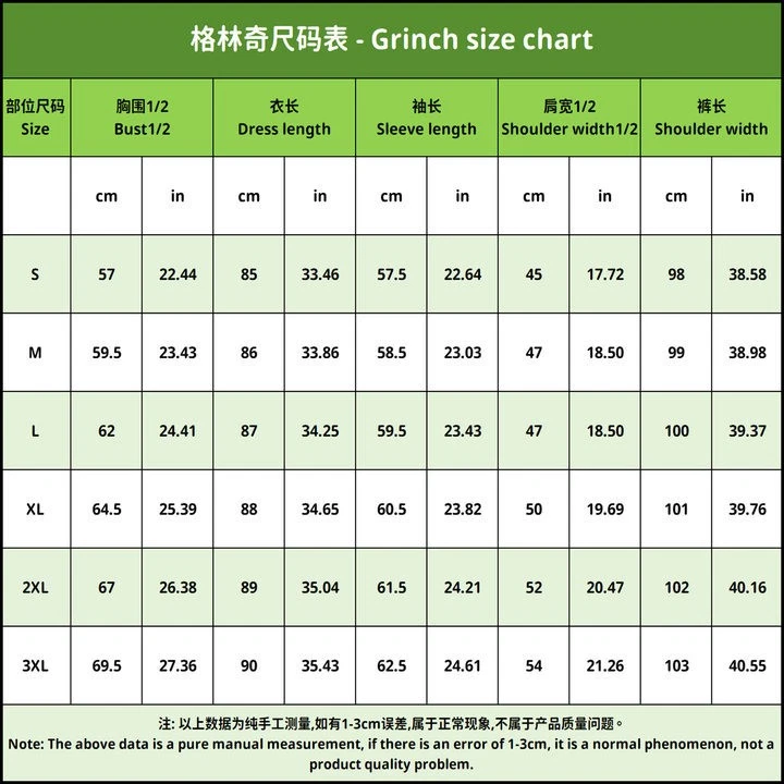 Disfraz Completo Navidad El Grinch Papá Noel Adulto Espesado TALLA: S - XXXL Foto 2 de 4