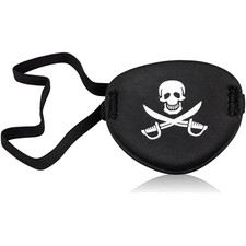 Adjustable Soft Pirate Eye Patch for Kids  Adults - Perfect for Halloween Fun