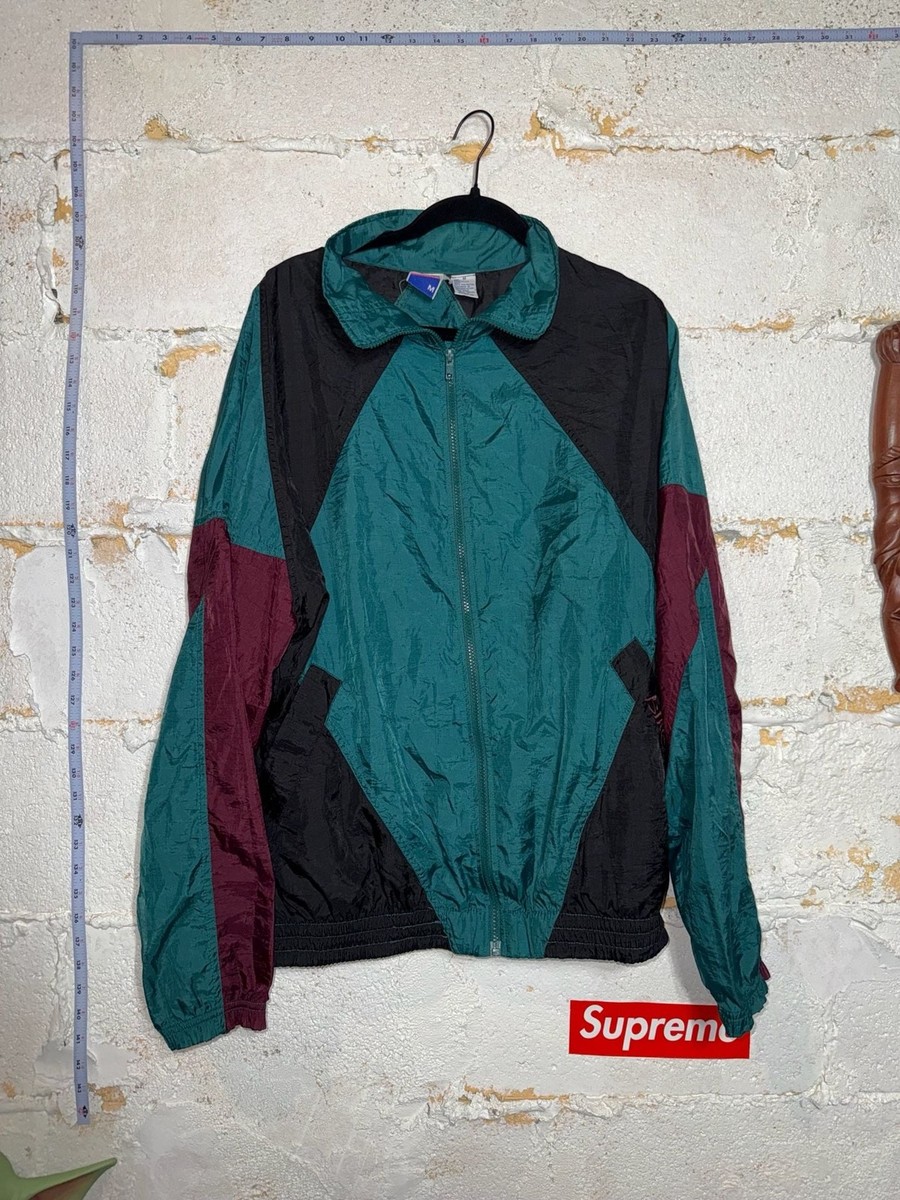 Vintage 90s Bike Brand Colorblock Nylon Windbreaker Jacket Teal