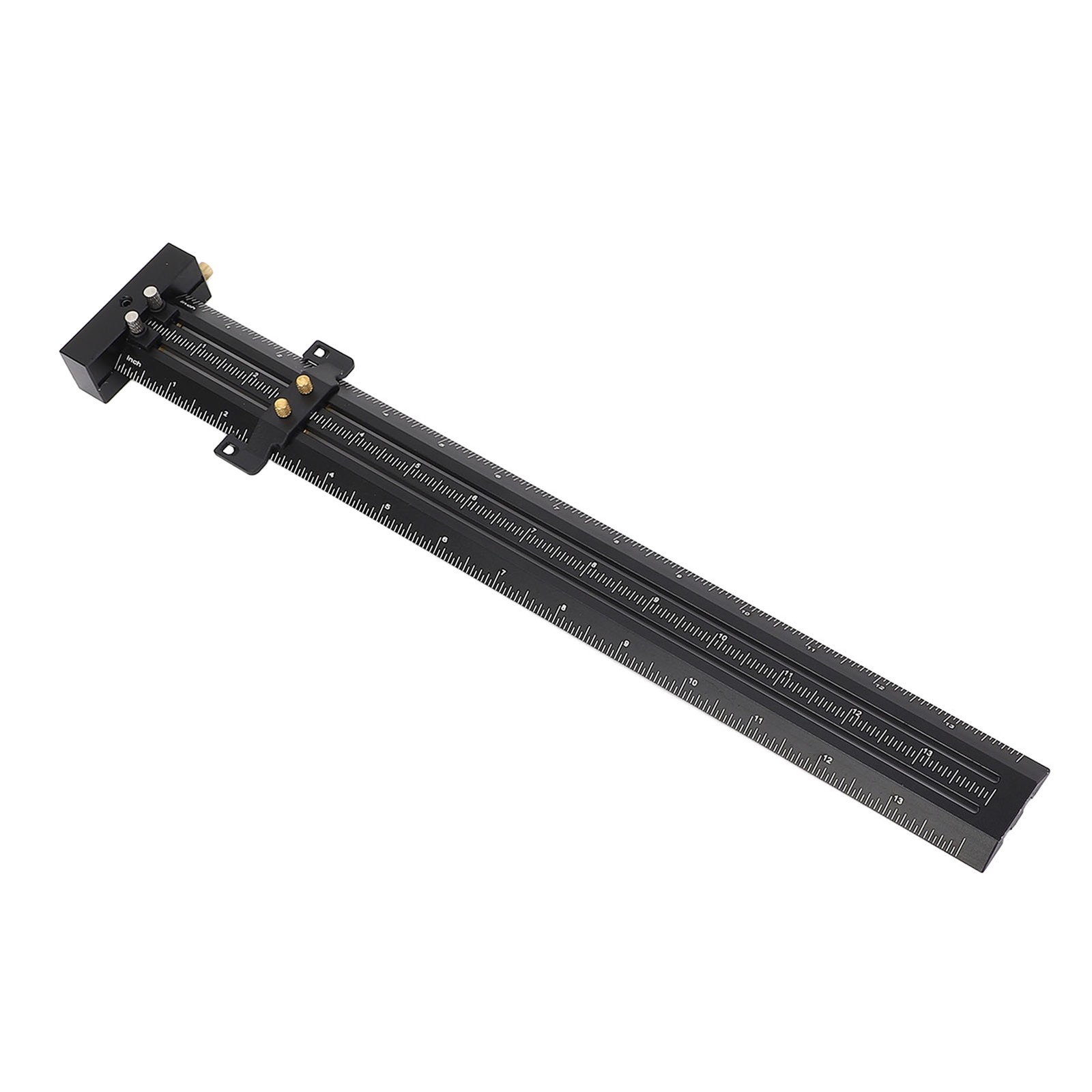 Woodworking Compass Tool 14inch Metal Aluminium Alloy Double Line Marking Ruler