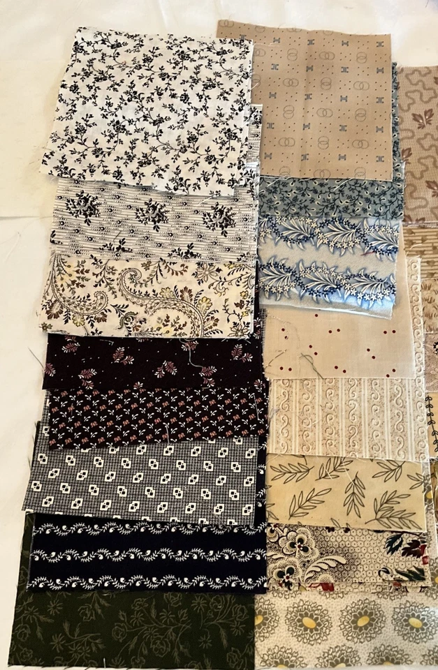 Lot Of 95 Charm Squares 5” Designer Quality Reproduction Prints Cotton Fabrics - Image 4 of 4