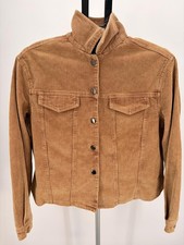 Vintage Tan Corduroy Jacket Button Front Casual Style M/L