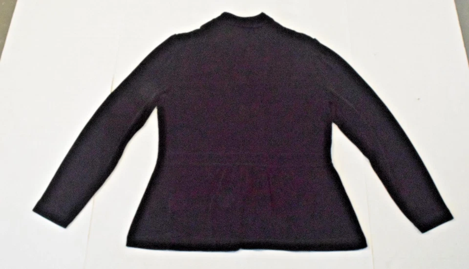 Vintage Top Pants Set Chicos Travelers Size 1 90s Silky Black Silver Detail - Image 3 of 4