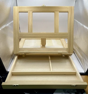 Caja de Mesa de Madera Ajustable Caballete Escritorio Artista Estación de Trabajo con Cajón - Imagen 1 de 4