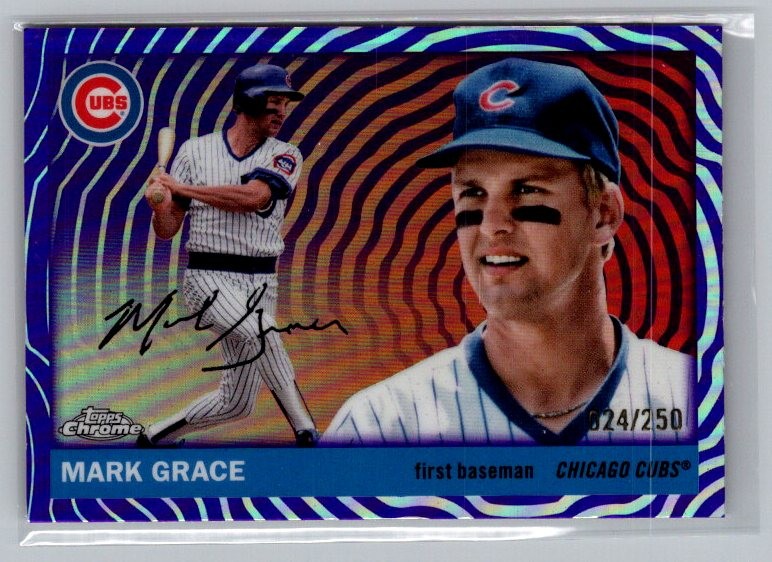 2025 Topps Chrome Platinum #383 Mark Grace Vibrations Refractor 024/250