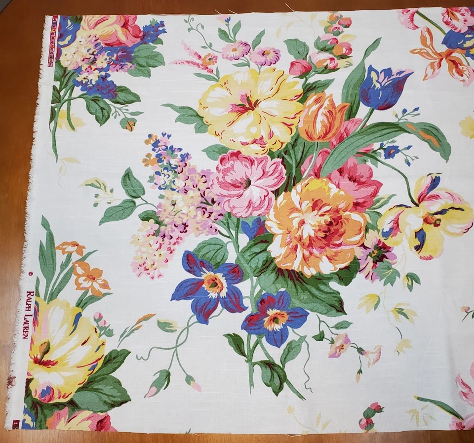 Lote de tapicería floral vintage 9 piezas Ralph Lauren 4 libras 7 onzas Foto 3 de 4