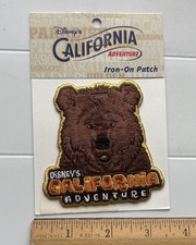 NIP Disney's California Adventure Theme Park Grizzly Bear Iron-on Patch Badge