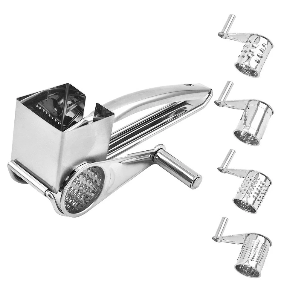 1 Set Manuale ROTARY ROTARY GRATERS GRATERS GRATERS GRATEDS (argento) - Immagine 4 di 4