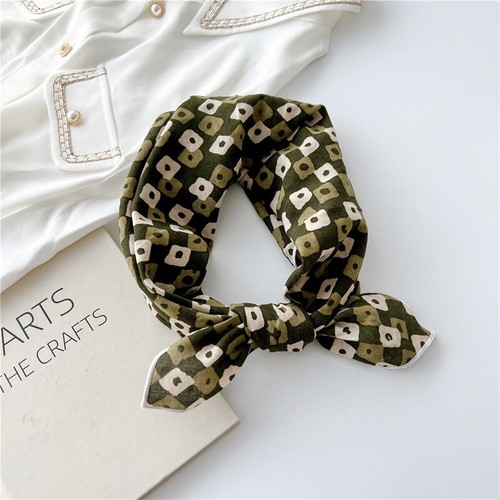 Square Scarf Women's Neckerchief Bandana Hair Head Cotton Linen Scarves Colorful - Picture 16 of 71
