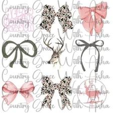 Sublimation Transfer Bows Deer Hunting Ready To Press Heat Transfer