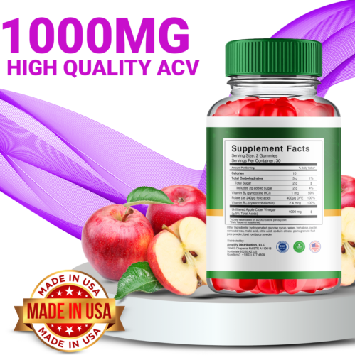(3 Pack) Pure Wellness Keto ACV Gummies, PureWellness Advanced ACV (180 Gummies) - Picture 8 of 12
