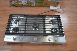 Kitchenaid Kcgs556ess 36 Stainless 5 Burner Gas Cooktop Nob