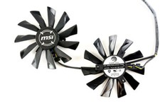 Pair Fans Cooler Fan For MSI HD7790 7850 7870 R9 265 270 280X PLD10010B12HH 95mm