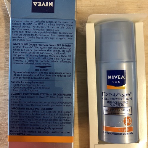 Nivea DNage Cell Protection- Anti Age Face Sun Cream 30 High Reduces Cell Damage - Picture 3 of 3