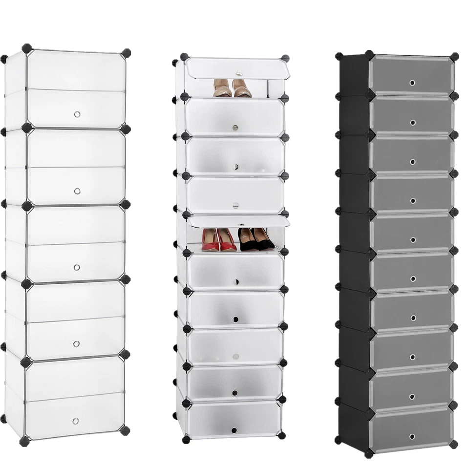 Schuhregal Kleiderschrank Kunststoff Standregal  Badregal Aufbewahrung Schrank - Bild 1 von 1