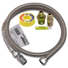 48" Stainless Steel Dryer Gas Connector Kit 1/2" 69015HD