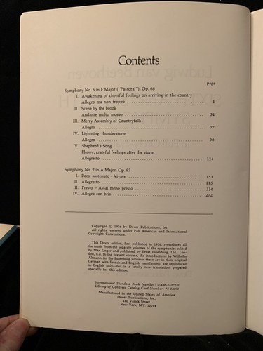 BEETHOVEN The Nine Symphonies (Complete in 4 Volumes) - FULL SCORES - DOVER - Picture 5 of 6