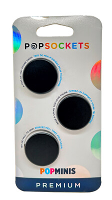 Popsockets Popminis Premium Aluminum Black PopGrip Popsocket Pop Socket 