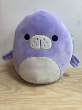 Squishmallows 10 Zoll Marius die lila Seekuh Seekuh weiches Plüschtier GESCHENK