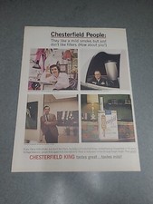 Chesterfield King Cigarettes Print Ad 1965 10x13 Great To Frame 
