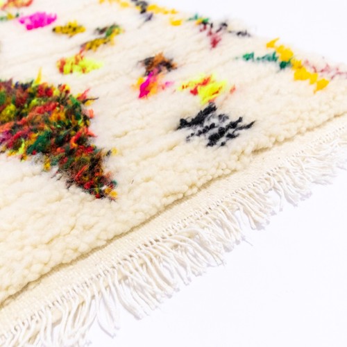 Berber Rug Small Colorful Moroccan Rug, 2x3 Handmade wool Bathroom Nursery Rug - Picture 4 of 8