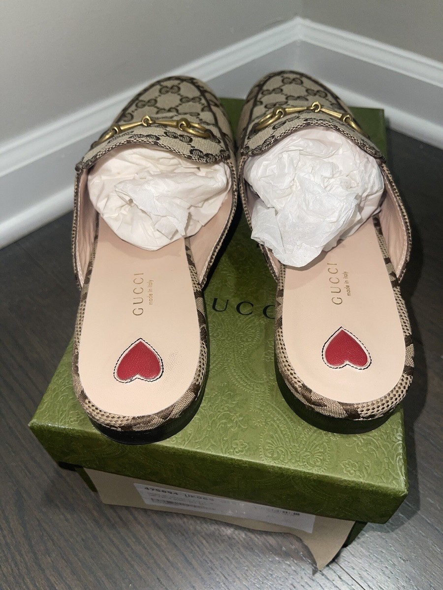 GUCCI Women's Princetown Horsebit Loafers Mule Flats Size