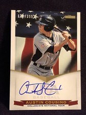 Austin Cousino 2012 USA Baseball National Team Collegiate Signatures Auto /399
