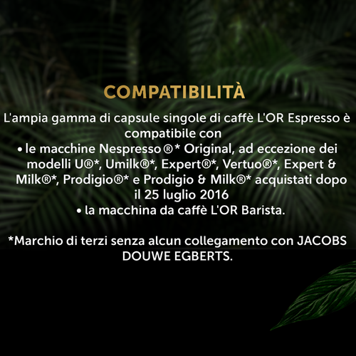 L'Or Caffè Espresso Onyx 100 Capsule - Compatibili Nespresso®* original - Foto 5 di 8