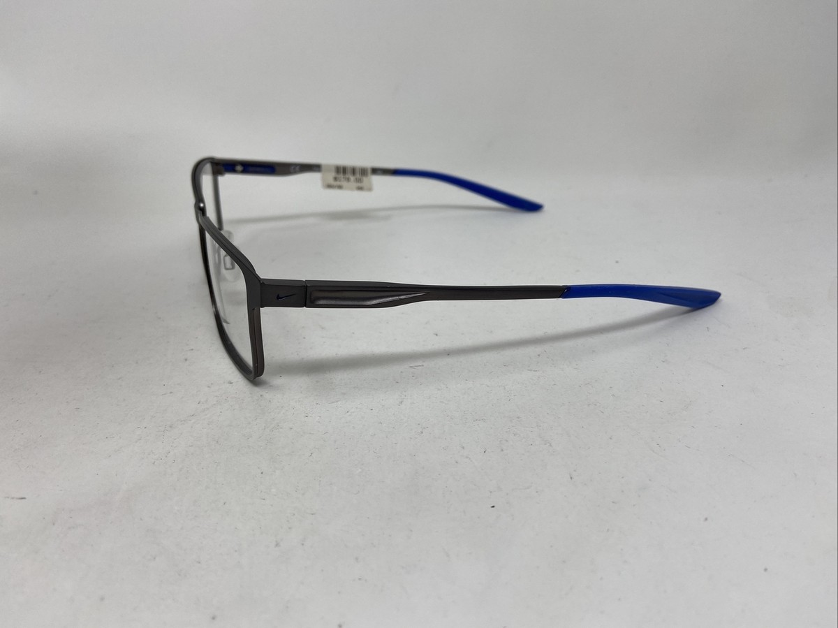 NIKE 8047 074 56/17/140 GRAY BLUE FLEX HINGE EYEGLASSES FRAME KP95