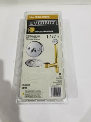 Everbilt Trip Lever 1-1/2'' 20-Gauge Brass Pipe Drain Chrome SH-7200-N-01-05-1 *