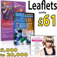 Colour Leaflets A5 Flyers 5000 on 150gms not 130gms - FREE DELIVERY