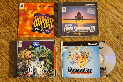 CLASSIC MICROSOFT GAMES / SOFTWARE - FLIGHT / CREATURES / WINDOWS 95 - PC CD-ROM