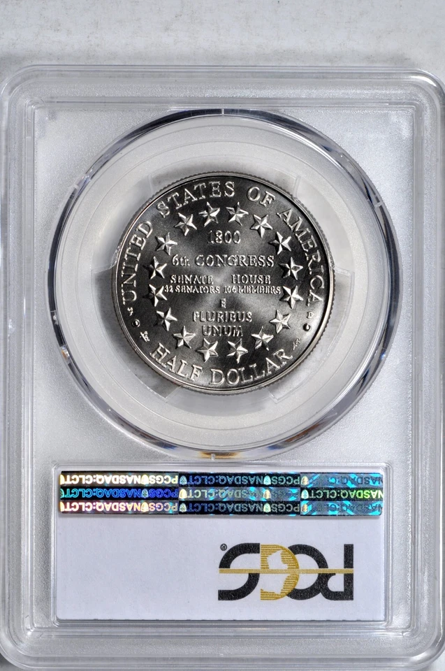 2001-P 50C US Capitol Visitor Half Dollar PCGS MS70 #818 - Image 2 of 2