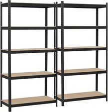 59 x 29.5 x12" Industrial 5 Tier Metal Racking Shelves Storage Shelf Unit Garage