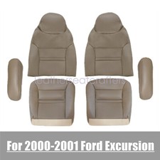 Fits 2000 2001 Ford Excursion Limited Front Bottom Back Leather Seat Cover Tan