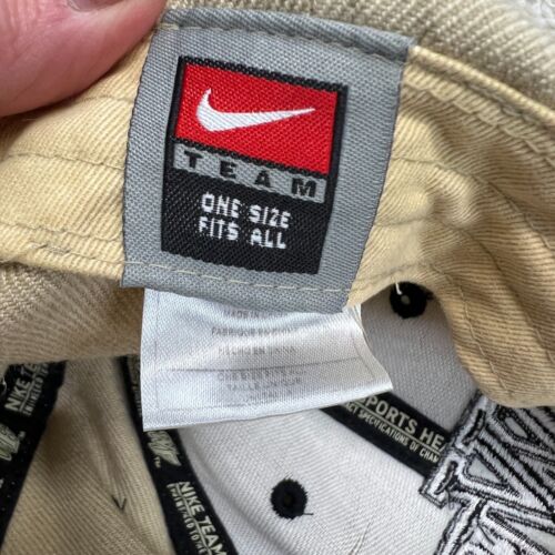 Vintage Wake Forest University Hat WF Demon Deacons Gold Nike Beige Adjustable - Picture 4 of 8
