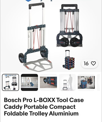BOSCH PR L-BOXX WERKZEUGKOFFER CADDY TRAGBAR KOMPAKT FALTBAR TROLLEY ALU