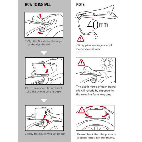 Handyhalterung Auto Armaturenbrett KFZ Smartphone Navi Halter Universal - 第 5/8 張圖片