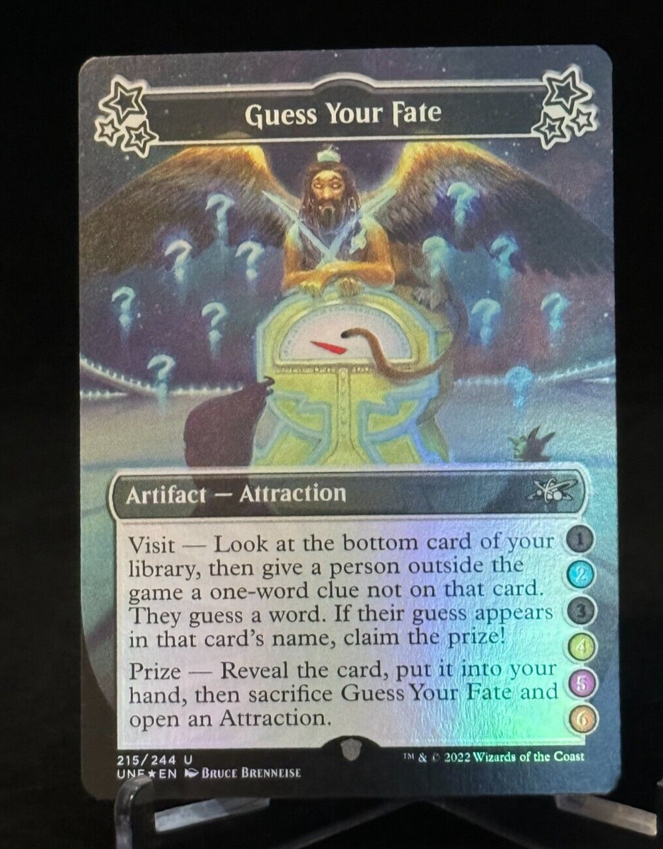 MTG Magic UNF Unfinity Borderless Foil Guess Your Fate - Uncommon | eBay MTG Magic UNF Unfinity Borderless Foil Guess Your Fate - Uncommon | eBay