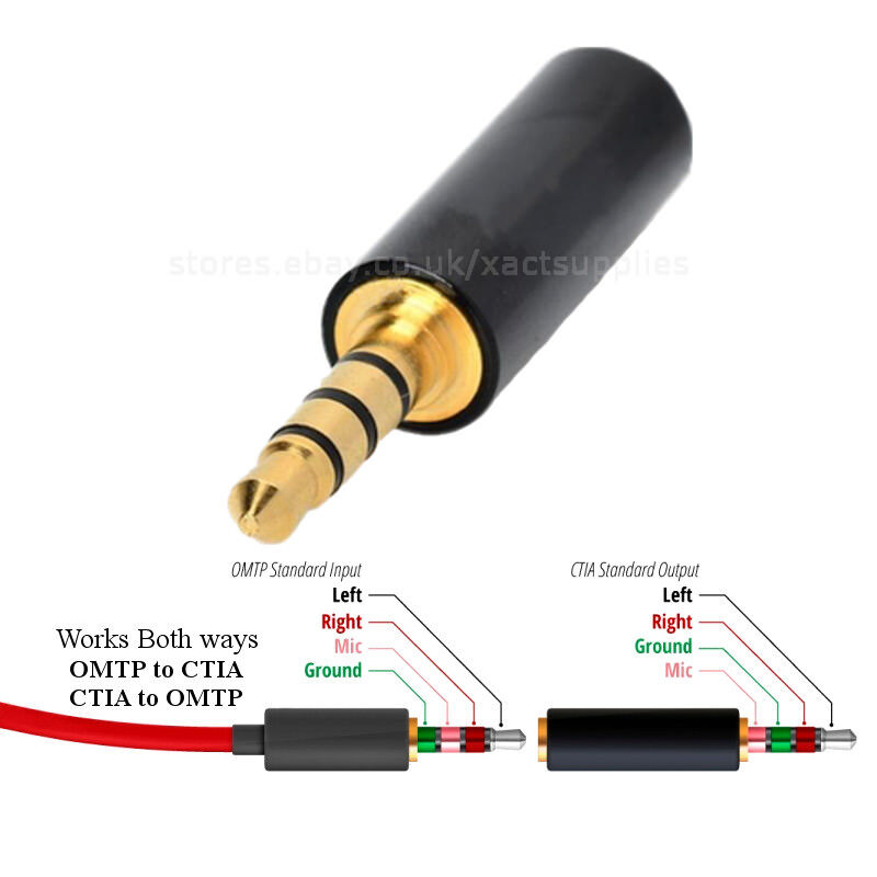 Adaptateur Audio Ctia Pour Casque Et Microphone Minijack 3,5  à