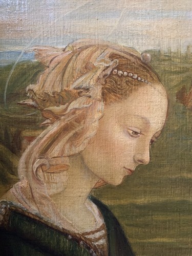 Dipinto Ad Olio Antico Quadro Madonna Filippo Lippi - Foto 3 di 5