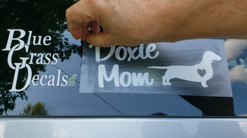 Dachshund Doxie Mom Decal Sticker for Car Window Wiener Dog Pet Gift BG 376 - Video 1 of 1